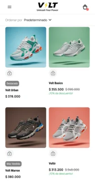 Vista de tienda online Bouhop en móvil