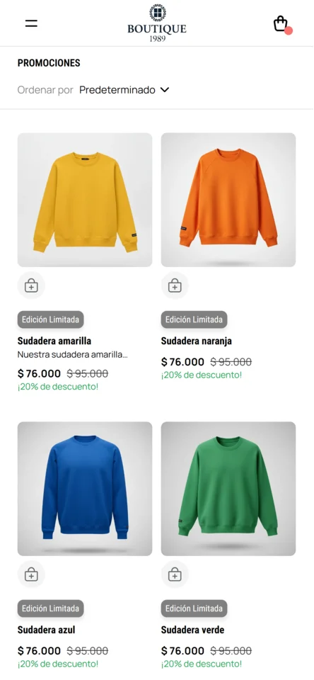 Inicio de sesión de cliente en plataforma de catálogos